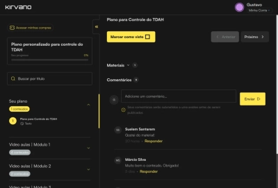 Conteúdo do plano